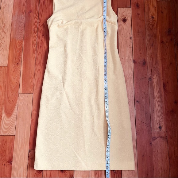 Vintage Sears Yellow Floral Knit Polyester Dress - Picture 11 of 11